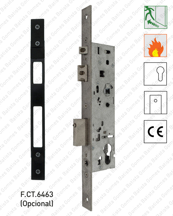 Fechadura corta-fogo / antip�nico (QI / Fun��o B)